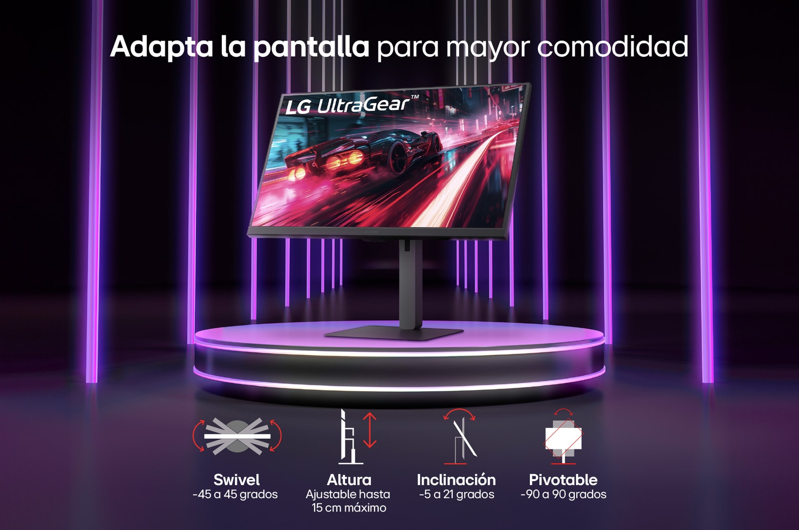 Hecho para adaptarse a ti Monitor LG UltraGear™ G4 FHD de 27
